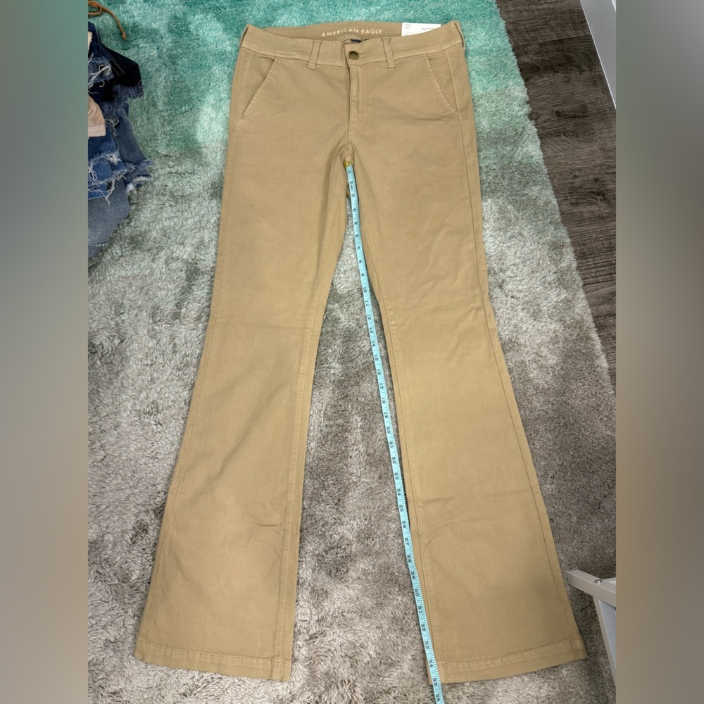 American Eagle Outfitters Tan Stretch Khaki Pants Size 12 X Long